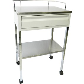 Mesa Pasteur con cajón esmaltada