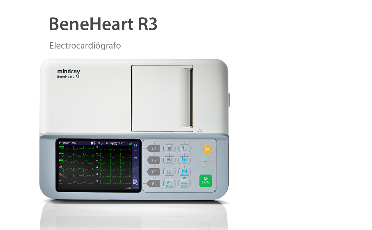 ELECTROCARDIOGRAFO DE 3 CANALES BASICO BENEHEART R3 MINDRAY